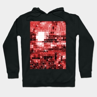 Twinkle Red Disco Ball Pattern Hoodie